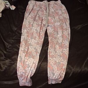 Floral Kids Pajamas - Pink and Gray